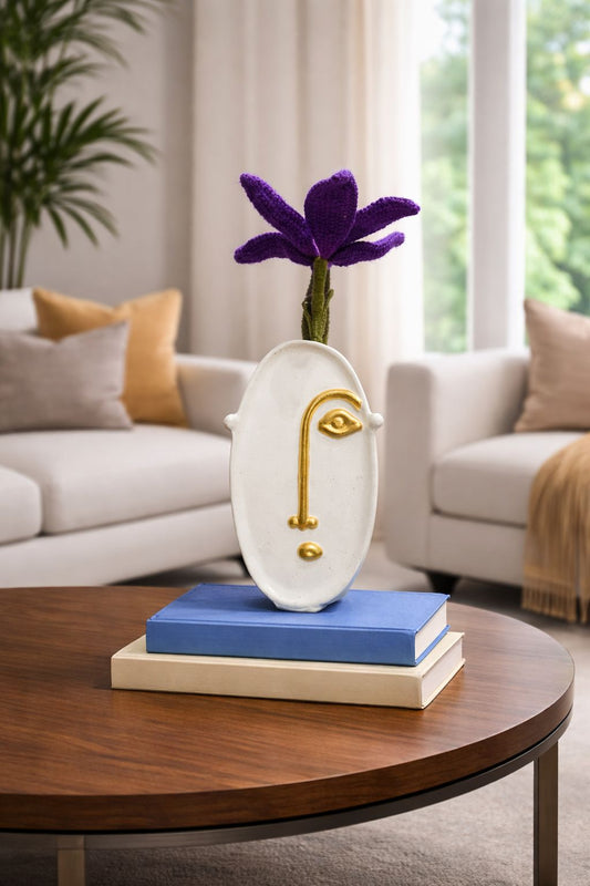 Premium Handcrafted Polyresin Flower Vase For Home - Style 4