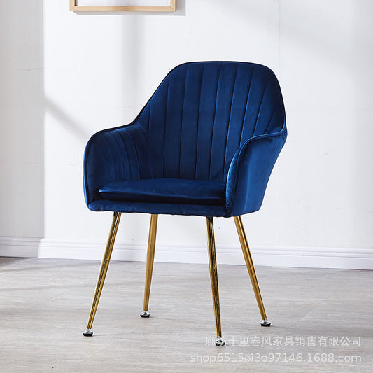 Royal Blue Velvet Tufted Luxury Lounge Chair