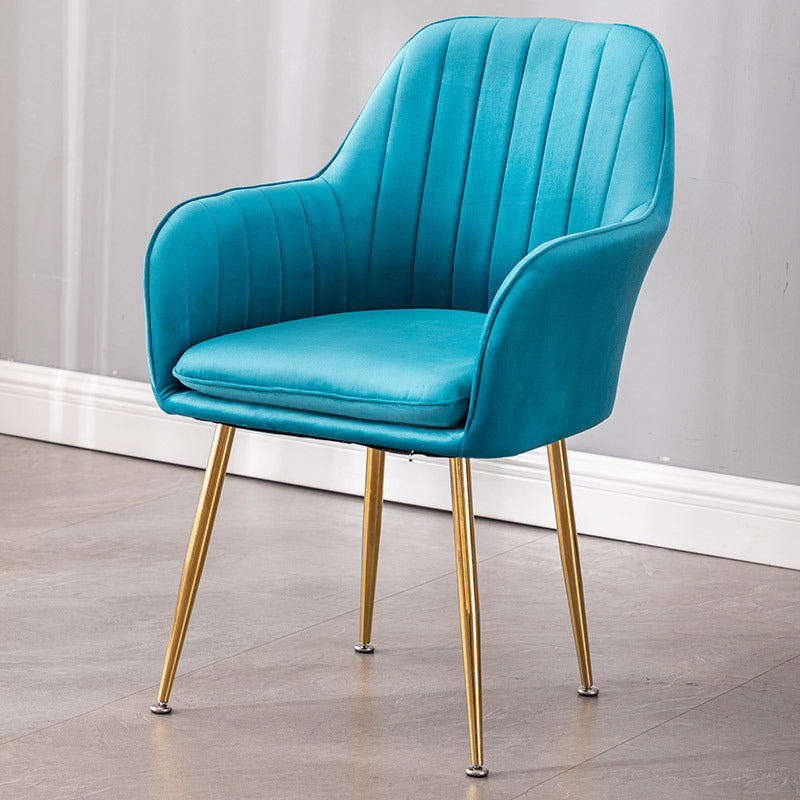 Ice Blue Velvet Tufted Luxury Lounge Chair