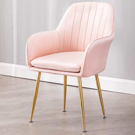 Baby Pink Velvet Tufted Luxury Lounge Chair