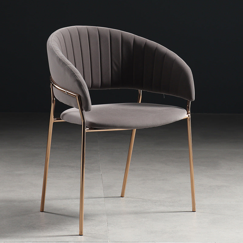 High Tufted Back Luxury Grey Lounge Chair