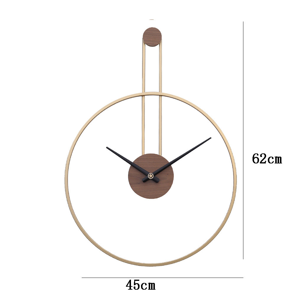 Gold Modern Metal Wall Clock - 62cm x 45cm - Resilient Construction - Ideal for Living Room and Bedroom