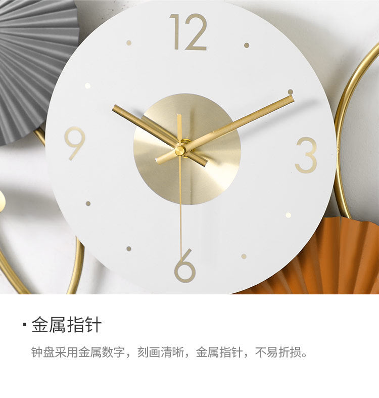 Metal Wall Clock - Modern 36x18 Inch Decor Piece - High-Quality Material, Long-Lasting Performance