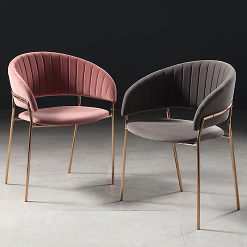 High Tufted Back Luxury Baby Pink Lounge Chair