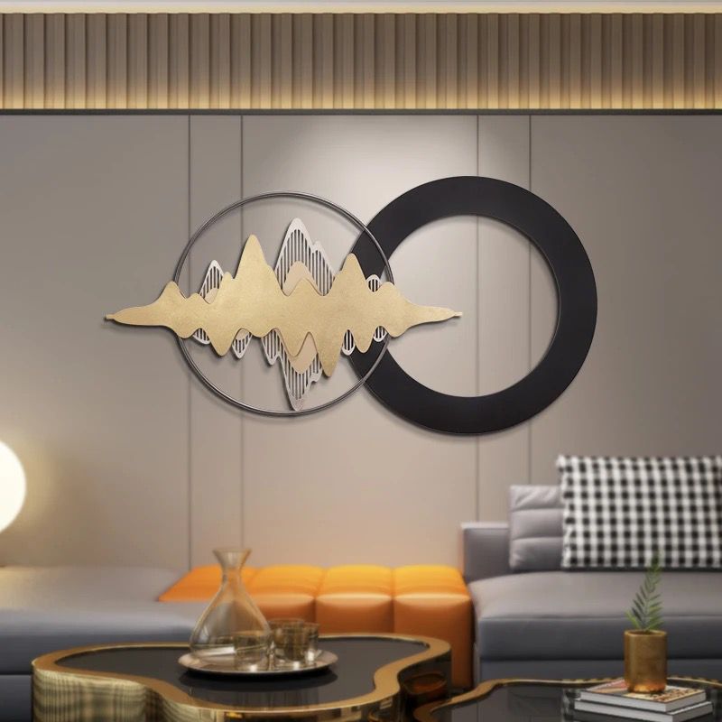 WAVES OF ADVENTURE - PREMIUM WALL ART - GOLD& BLACK